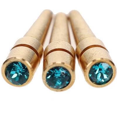 WE Games Brass Cribbage Pegs with Swarovski Austrian Crystals - Set of 3