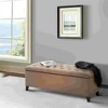 XINGHANZHENXUAN Tufted Upholstered Storage Bench, Soft Close Lid, Button Detail & Espresso Wood Legs, Bedroom or Living Room - 4 of 4