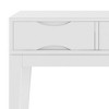 Solid Rubberwood Contemporary Mid-Century Console Table with 3 Drawers, Tapered Legs and Multipurpose Design - 2 of 4