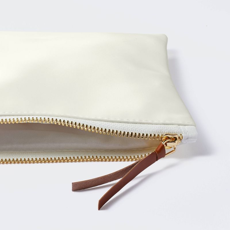 Faux Suede Tablet/Accessory Pouch Cream - Threshold&#8482;, 4 of 5