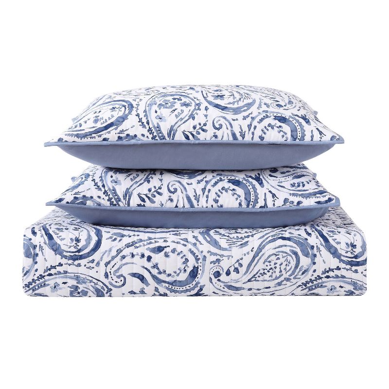 Indienne Paisley Quilt Set Navy/White - Oceanfront Resort, 2 of 5