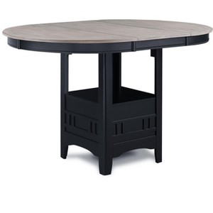 Sapphtopaz Modern Dining Table with 18" Leaf Extendable Tabletop Oval Table with Storage Base Wooden Dining Room Table for Kitchen,Living Room - 1 of 4