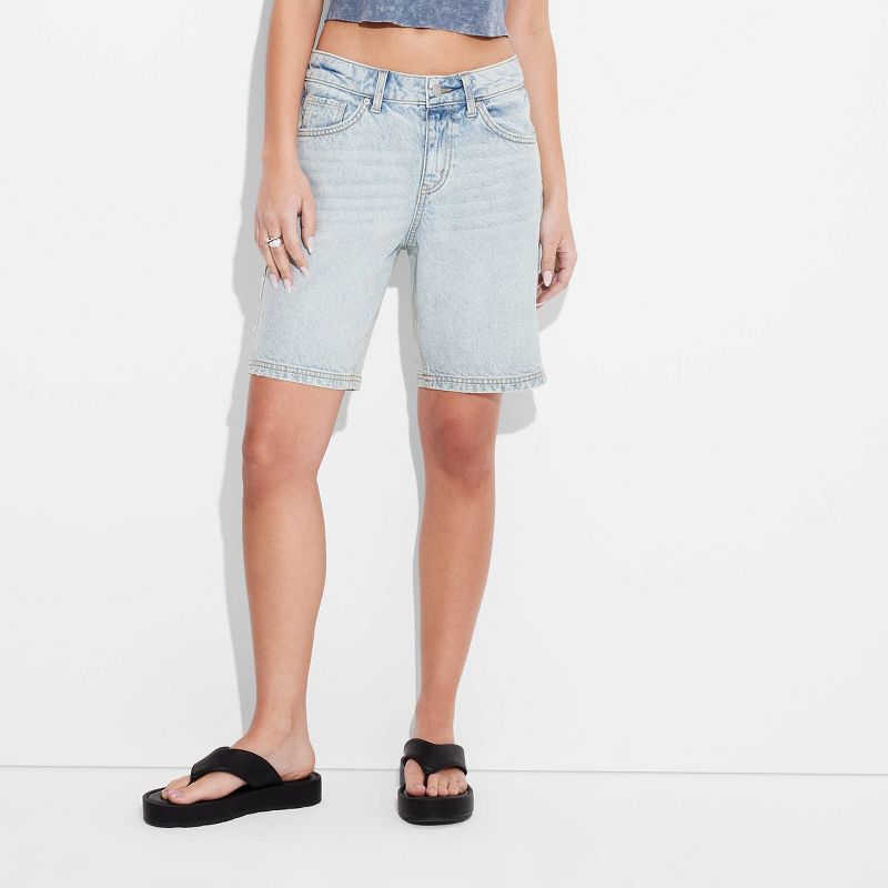 Women's Mid-Rise Jean Shorts - Wild Fable™, 3 of 12