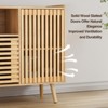 Buffet Table with Storage, Sideboard Coffee Bar Cabinet with Silding Door - 3 of 4