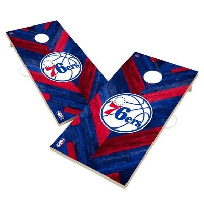 NBA Philadelphia 76ers 2'x4' Solid Wood Cornhole Board