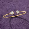 Ross-Simons 0.25 ct. t.w. Diamond Square and Round Cluster Cuff Bracelet in 18kt Gold Over Sterling Size 8 - 3 of 4