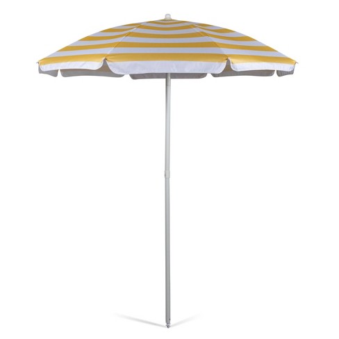 Oniva Portable Beach Stick Umbrella Yellow Cabana Stripe Target
