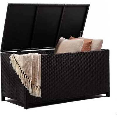 large wicker deck box