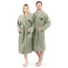 Linum Home Textiles 100% Turkish Cotton Unisex Terry Embroidered Bath Robe - Pumpkin Head - 2 of 3