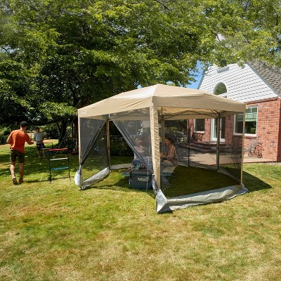 Coleman 15' x 13' Beige and Gray Screen Canopy Tent
