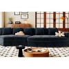 115.7 Inch Modular Sofa Couch, 4-Seater Sofa with Curved Silhouette, Upholstered Chenille Jacquard Sofa with Cushion-Coolbibila - 3 of 4