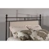 Queen Ashley Metal/Upholstered Headboard Linen Stone Fabric/Rustic Brown/Metal (Frame Not Included) - Hillsdale Furniture: Polyester, Foam-Filled - 2 of 4