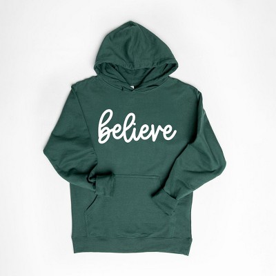 Simply Sage Market Women's Graphic Hoodie Believe Bold Cursive