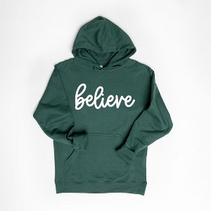 Simply Sage Market Women's Graphic Hoodie Believe Bold Cursive - 1 of 3