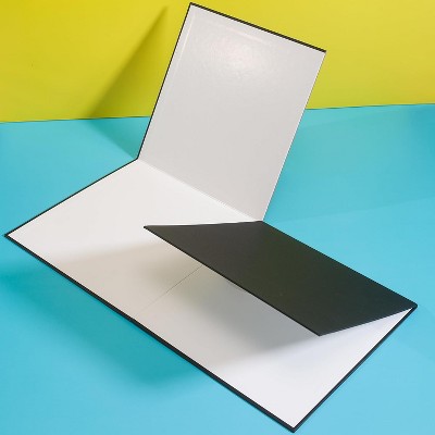 Quad Fold Black and White Matte Finish 17" x 17" Blank Game Board