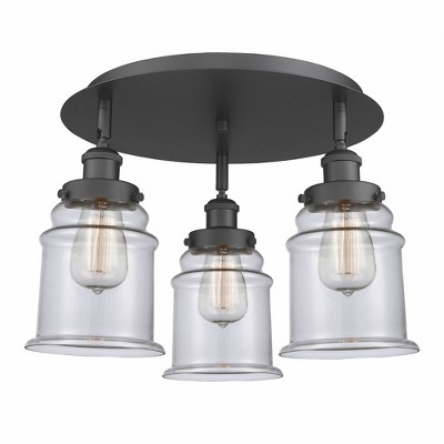 Canton - 3 Light Flush Mount In Industrial Style-10.75 Inches Tall and 17.75 Inches Wide