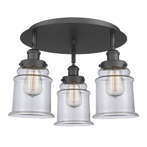 Canton - 3 Light Flush Mount In Industrial Style-10.75 Inches Tall and 17.75 Inches Wide - 1 of 1