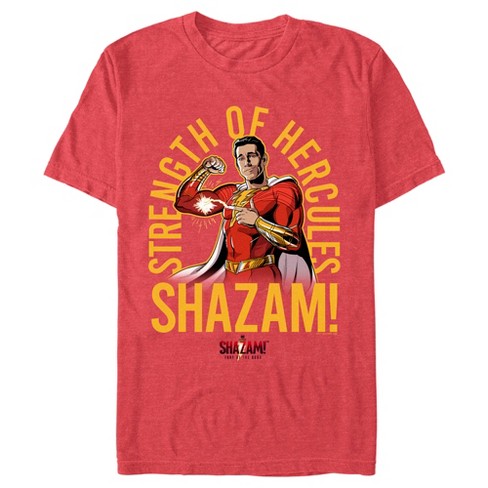 Men's Shazam! Fury of the Gods Strength of Hercules T-Shirt - Red Heather -  2X Large