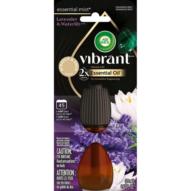 Air Wick Vibrant Essential Mist - Lavender &#38; Waterlily - 0.67 fl oz, 1 of 3