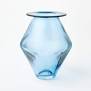Glass Fluted Angular Decorative Vase - Threshold™ designed with Studio McGee