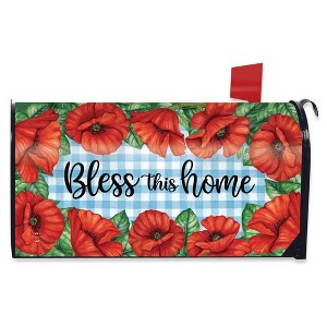 Briarwood Lane Spring Mailbox Cover  - Standard Size - Bless This Home Checkered For Spring Mailbox Cover - 1 of 3