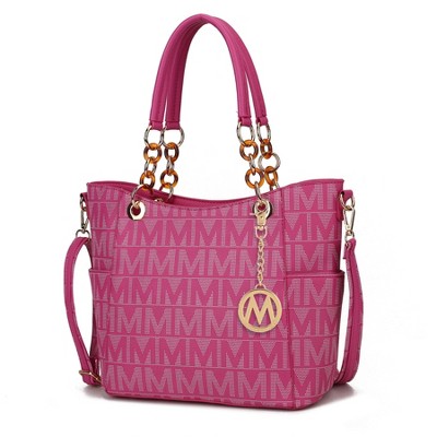 MKF Collection Kissaten Milan “M” Signature Tote Faux Leather Shoulder Bag for Women by Mia K