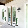 C Cattleya 1-Light Matte Black Outdoor Wall Lantern Sconces with Clear Seeded Glass(2-pack) - 4 of 4