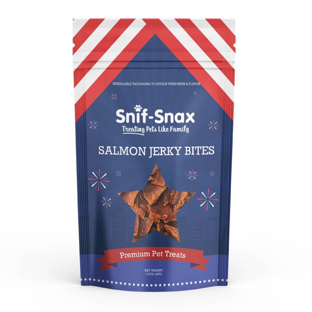 Snif-Snax Salmon Flavor Jerky Bites Cat Treats - 1.5oz (pack of 8) best by 3/21/25