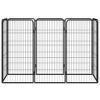 VidaXL 8-Panel Dog Playpen Black 19.7 in.x39.4 in. Powder-coated Steel - 2 of 4