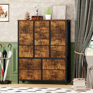 15 Drawers Dresser for Bedroom,Fabric Storage Dresser for Closet, Hallway, Living Room - 1 of 4
