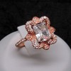 Kelsey Engagement Ring Sterling Silver Emerald Cz Womens Ginger Lyne Collection - 3 of 4