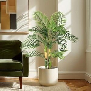 Coucheta Artificial Palm Trees - Tropical Faux Plants with Pots for Indoor/Outdoor Décor, Available in Multiple Styles & Sizes - 1 of 4
