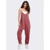 EXLURA Womens Casual Summer Jumpsuits Denim Trendy Fashion Overalls with Pockets - 4 of 4