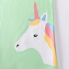 MyKids-Usa Autumn and Spring Arrival Unicorn and Flowers Pattern Long Sleeves Color Patchwork Dress for Stylish Girls - 3 of 4
