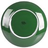 Simply Essential Coupe 12 Piece Round Stoneware Dinnerware Set in Hunter Green - 3 of 4