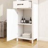 MAYEERTY White Floor Standing Storage Cabinet, 1 Door 1 Drawer Design with Versatile Space for Bathroom Bedroom - 4 of 4