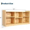 Montessori Shelf, 6-Compartment Toy & Book Organizer with Adjustable Dividers for Playroom, Classroom (Natural Finish) - 2 of 4
