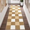 Washable Modern Checkered Plaid Rug Non Slip Low Pile Rug Soft Geometric Throw Floor Cover Foldable Indoor Carpet for Living Room Bedroom Playroom - 2 of 4