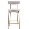 25" Modern Gold Bar Stools Set of 2 Counter Height Bar Stools - 4 of 4