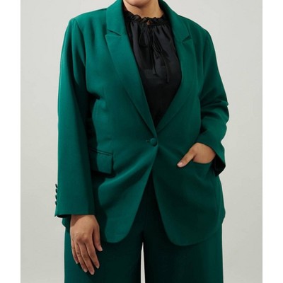 Women's Chelsea Fitted Notch Lapel Blazer - Plus - SUGARLIPS
