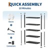 Commercial Steel Shelving Unit, Heavy Duty 5-Tier Rack w/770LB Capacity, Adjustable for Garage/Pantry, Black - 4 of 4