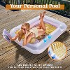 Sloosh Inflatable Tanning Float Bed with Pillow, Suntan Tub Floatie Raft Tanning Pool for Adult - 2 of 4