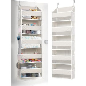 Over-Door Organizer with Clear Windows, 44 lb Capacity - 5 Large Pockets & 10 Mesh Side Pockets for Toys, Shoes, Diapers - 1 of 4