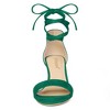 Allegra K Women's Kitten Heel Open Top Lace-Up Sandals - 2 of 4