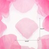 Unique Bargains Faux Silk Artificial Flower Rose Petals for Wedding Decoration 2x2 Inch 3200 Pcs Dark Pink - 2 of 3