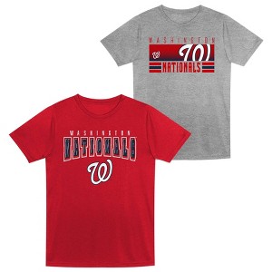 MLB Washington Nationals Toddler Boys' 2pk Gray T-Shirt - 1 of 3