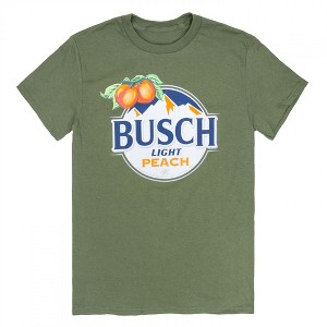 Mens Busch Light Peach Logo Green Colorway T-Shirt - 1 of 3
