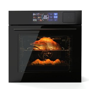 Coucheta 24" Electric Single Wall Oven, 2.5 Cu.Ft, 8 Functions with Convection & 360° Rotisserie, Touch Control, Timer, 3000W, Stainless Steel - 1 of 4