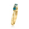 Ross-Simons 0.50 ct. t.w. Sky and London Blue Topaz Ring in 14kt Yellow Gold Size 7 - 2 of 3