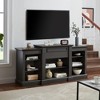 ORRD Media Console Table, Modern TV Stand with Large Storage Cabinet, Grey, 65.75"W x 17"D x 32.48"H - 3 of 4